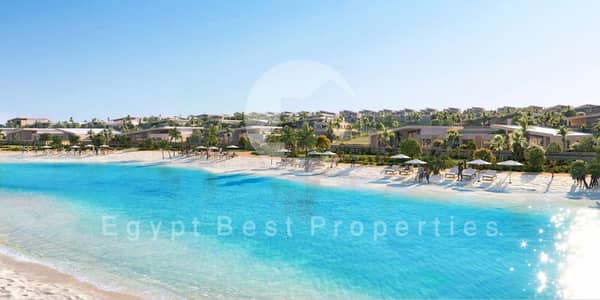 شاليه صف أول على البحر غرفتي نوم في سيزر سوديك بالساحل الشمالي بدفعة أولى 5%