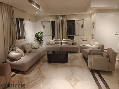 Furnished Townhouse Villa for Rent in Greens Sheikh Zayed | BUA 303m², Land 360m² | 5 BRs, Fully AC, 2 Kitchens | EGP 120,000/mo (Annual)