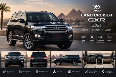 Toyota Land Cruiser GXR 2021 | For Rent in Egypt