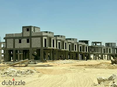 208 sqm Town House for sale in Villagio compound infront of Gezira Club with 10% Down payment and installments on 10 years equal