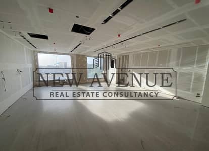 Ready to move fully finished with ACs 141 meter office for rent at park st New Cairo