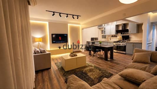  Fully Furnished Apartment for Rent – Stone Residence | Fifth Settlement   Super Lux Finishing   Ground Floor with Private Garden   Area: 128 s
