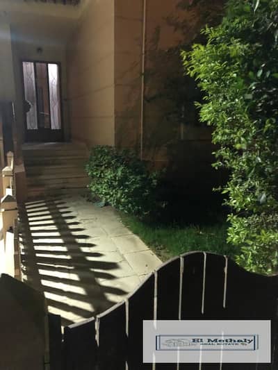 Furnished studio for rent in Al Rehab – ground floor with a garden.