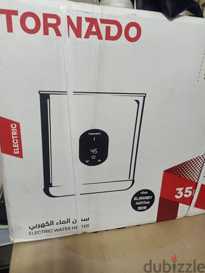 سخان كهربائي تورنادو35لترجديدباالكرتونه جديد