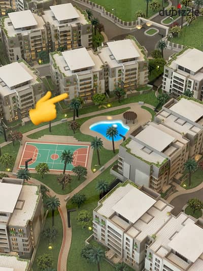 Apartment for sale in Hadayek October شقه للبيع في حدايق اكتوبر 3 غرف نوم  كورنر بفيو مميز في كمبوند سيفين   157.6 Open view Pool  corner