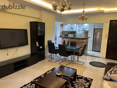 2 bedroom ground apartment with garden for rent furnished in Al Rehab with a distinctive location