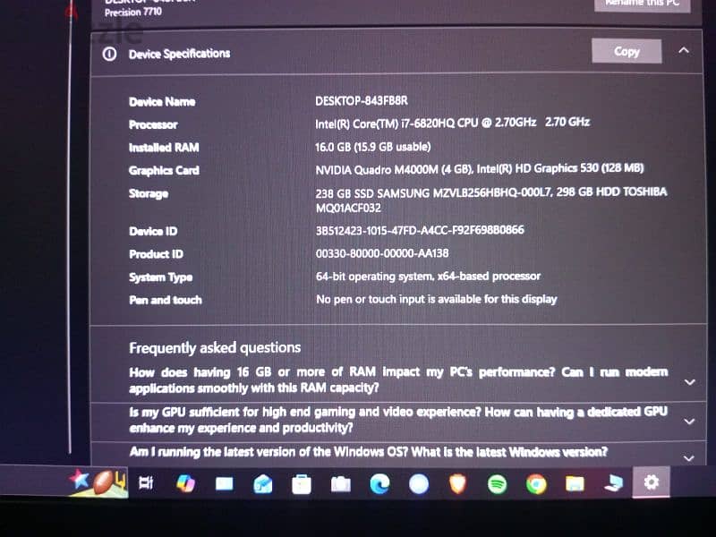 Dell precision 7710 4
