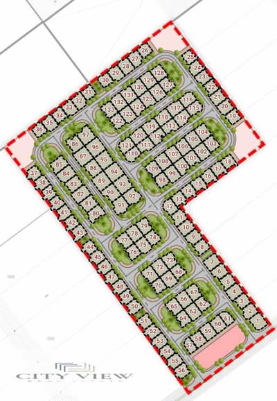 Land for sale in Al-Watan, Green Belt, Lot 11 and 12, corner facing a garden of 500m