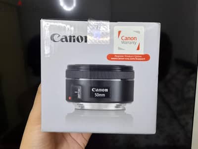 Canon Ef50mmمتبرشمه وجديده زيرو بالفاتورة