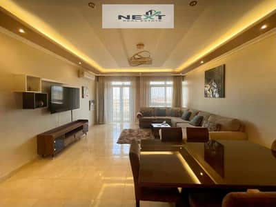 For rent (furnished): A 142 sqm apartment in the prestigious B8 district of Madinaty. It features custom finishes, modern furnishings, and full air co