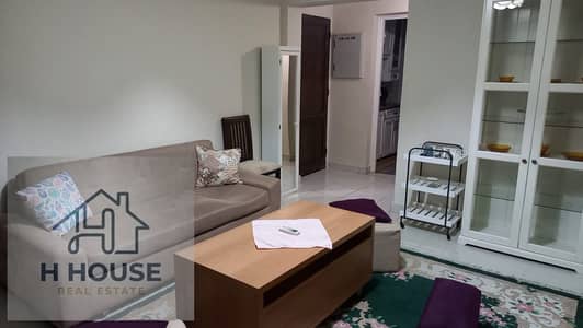 Furnished studio for rent in - Al Rehab - with custom finishes . Ground-floor unit  (no garden) , fully air-conditioned, featuring high-end furniture