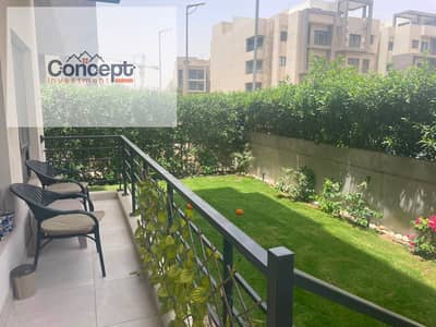 شقة أرضي مفروشة بالكامل للإيجار في كمبوند مراسيم | 155م | 3 غرف | بجوار الـ Club House