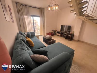 بنتهاوس للايجار مفروشه بالكامل بالتكيفات فيفث سكوير التجمع الخامس- Marasem Fifth Square  باقل ايجار شهري بالكمبوند جاهزه للمعاينه