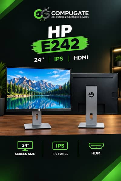 HP E242 | شاشة 24 بوصة IPS مع HDMI HP E242 | شاشة 24 بوصة IPS مع HDMI