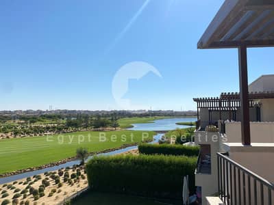 First row lake view Fully finished and furnished Twin villa for sale in Marassi Emaar North coast