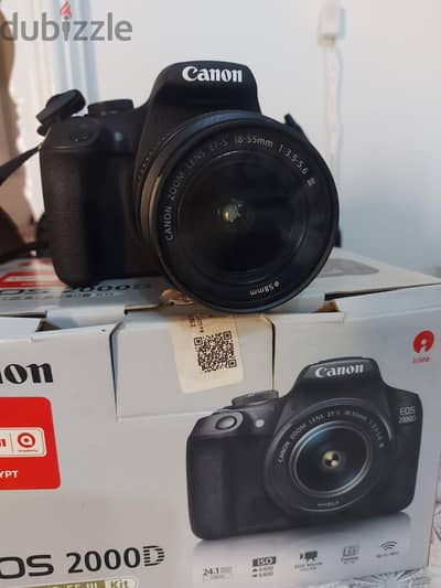 Canon EOS 2000D + عدسة 18-55mm