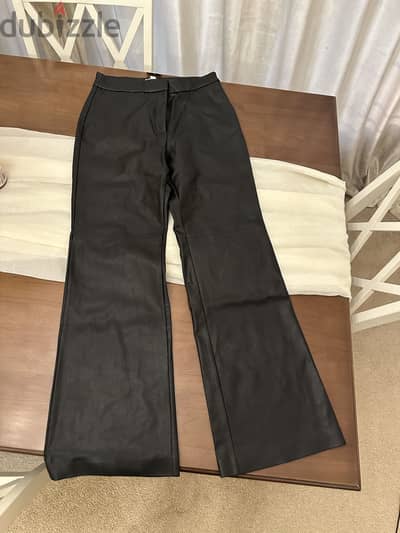 H&M faux leather trousers