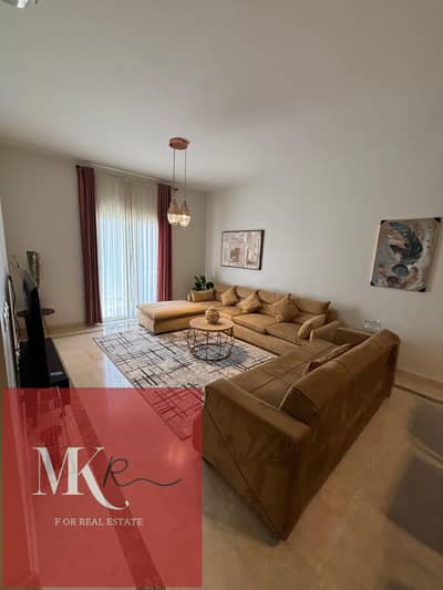 For Rent Fully furnished ultra-super-luxuriously finished apartment 140 sqm ready for immediate move-in. Located in Mivida Compound New Cairo