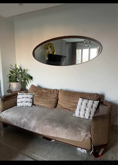 Kabbani two peice sofa set  Wooden frame