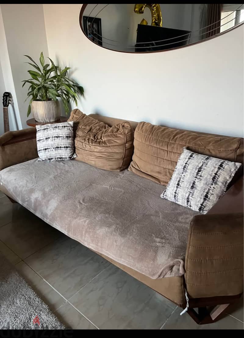 Kabbani two peice sofa set  Wooden frame 3