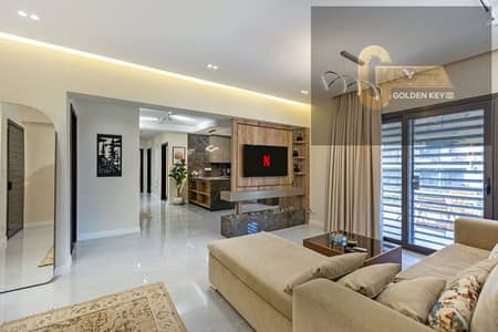 Fully furnished apartment for rent in Madinaty B8  near services and on a wide garden in a prime location in one of most prestigious areas