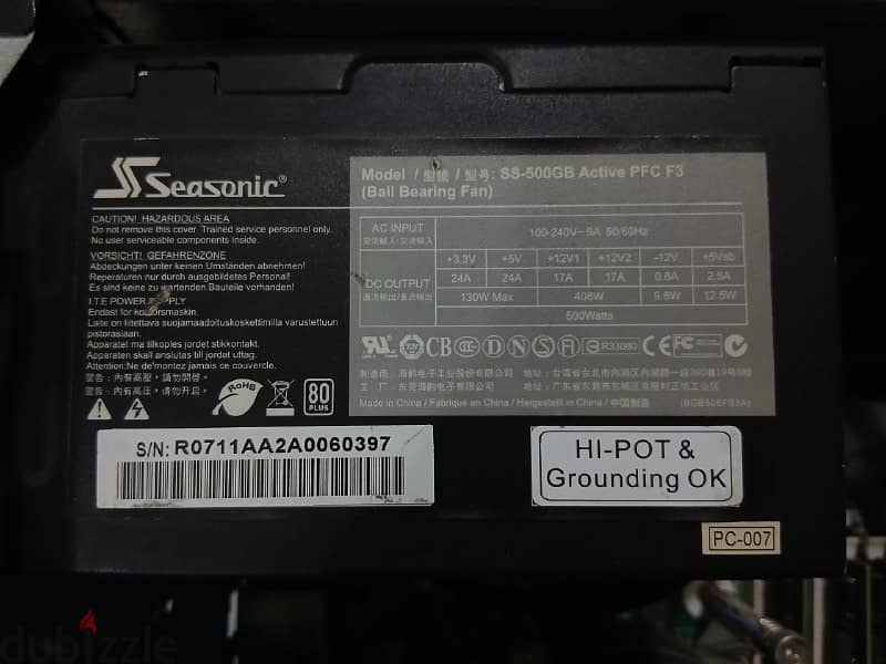 HP EliteDesk + Power SeaSonic 500W 3