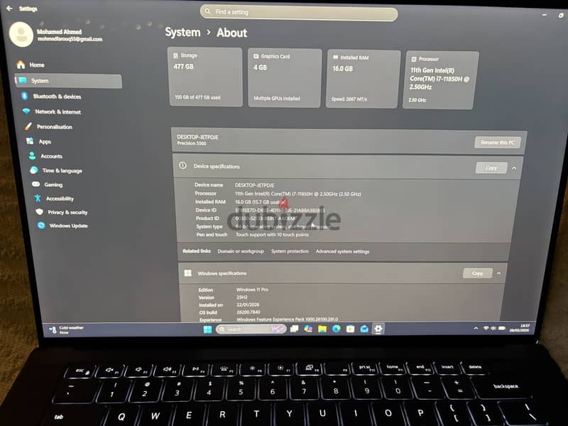Dell precision 5560 4k 4