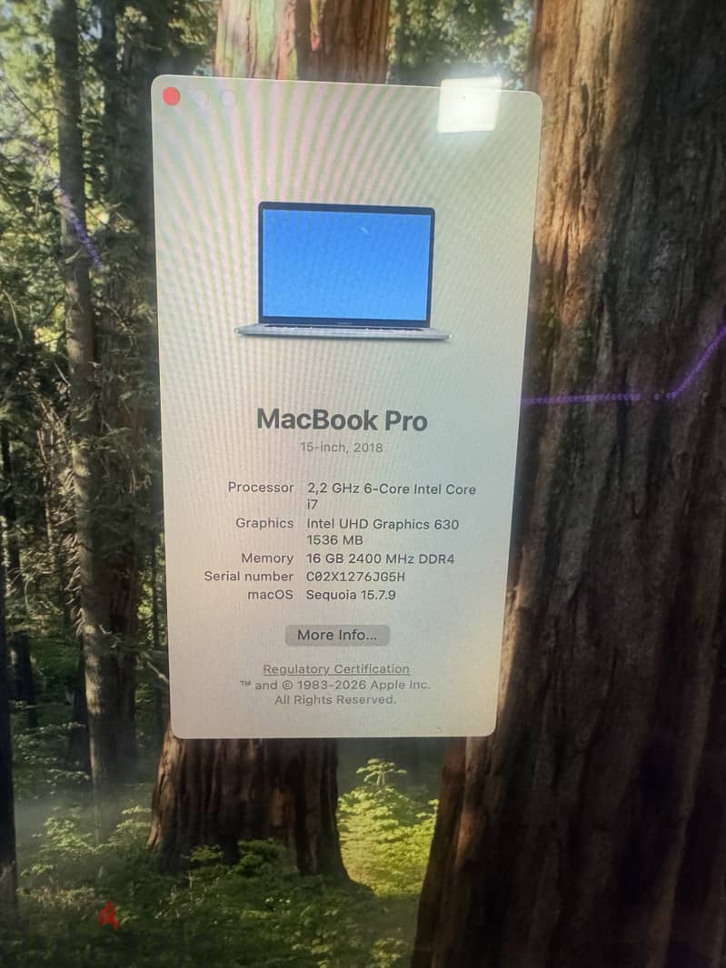 2018Mac pok  pro 15 7
