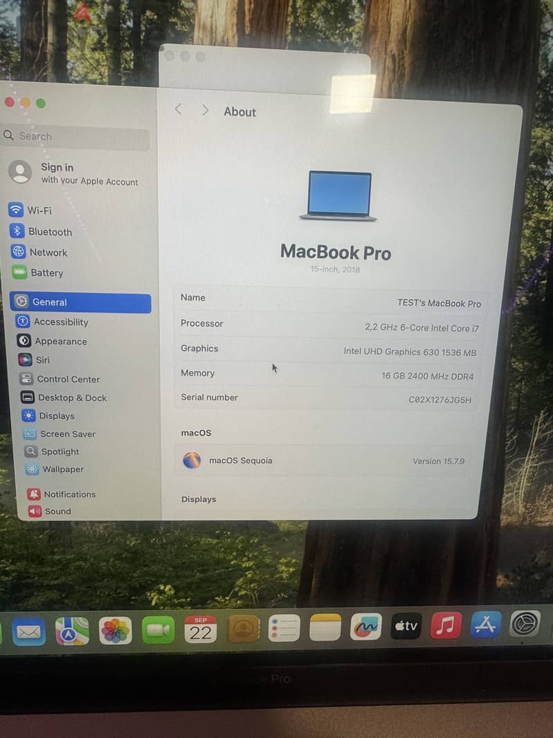 2018Mac pok  pro 15 8