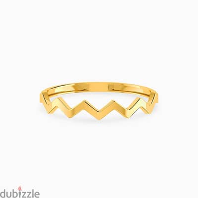 Miss L Zigzag Ring in 18K Gold
