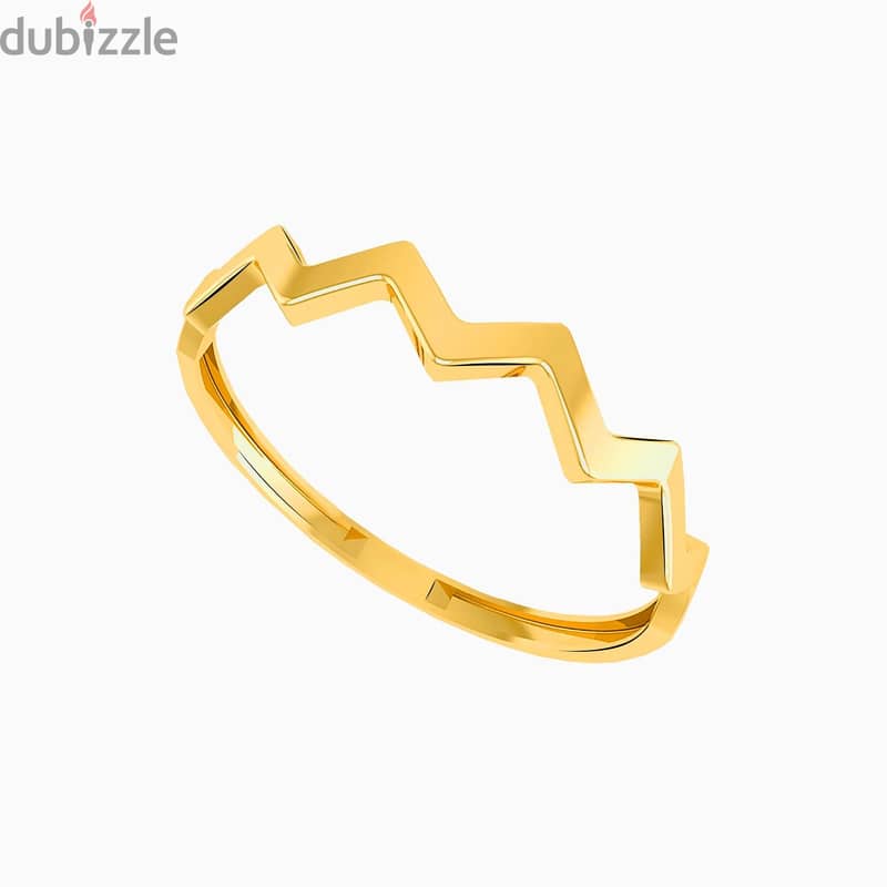 Miss L Zigzag Ring in 18K Gold 1