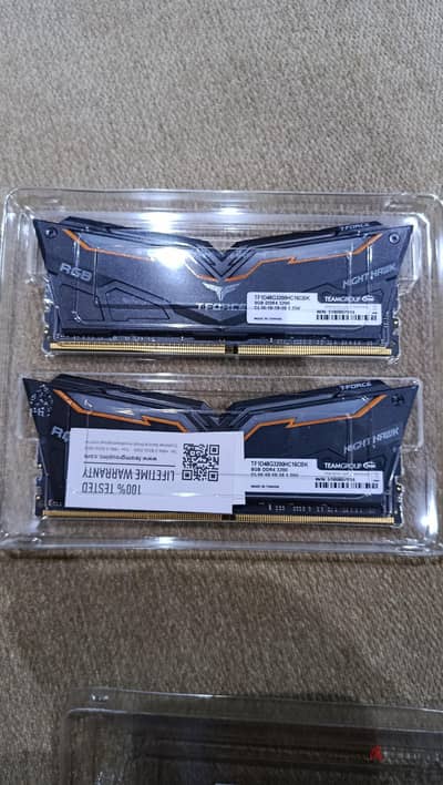 3 رامات TEAMGROUP T-Force Night Hawk 8GB DDR4 3200MHz