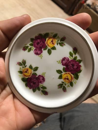 طبق أنتيك بورسلين إنجليزي فاخر - Berkshire Fine Bone Chine