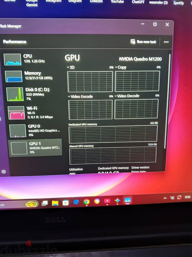 Dell precision 5520 , ram 32Gb 6