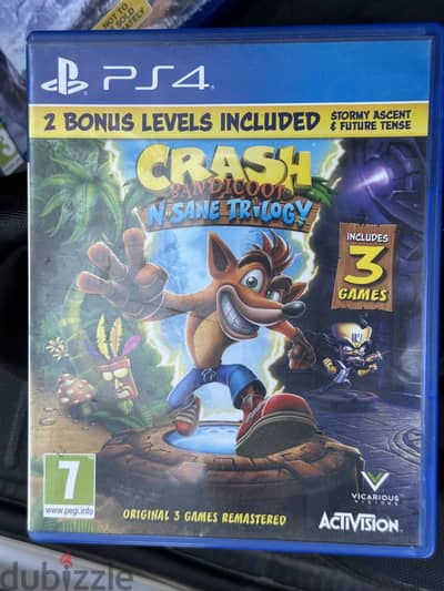 Call of Duty Crash Tekken OFFER  6 CD Playstation 4 Games like new !