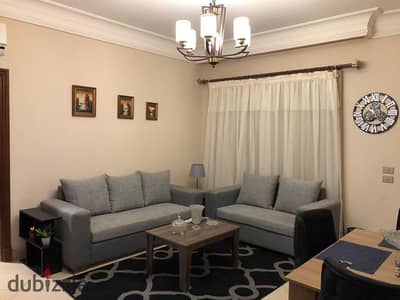 Furnished Roof in Continental Gardens! 85m² + 100m² terrace + 40m² glasshouse. 1BR, reception, fully A/C. Park view. 28k EGP/mo incl. utilities.