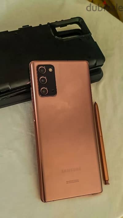 سامسونج نوت 20 5G - 128GB - لون وردي مميز - استعمال شهر - مع جراب قوي