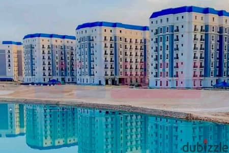 شقة Resale للبيع 86م العلمين الجديدة - الحي اللاتيني بحري الطريق (إستلام فوري - صف اول لاجون)
