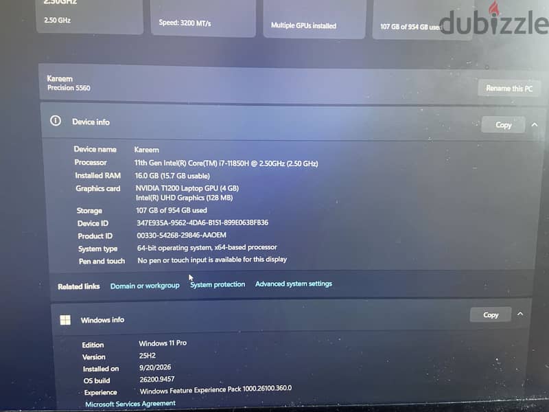 Dell Precision 5560 | وحش الجرافيك والبرمجة (Core i7-11850H / RTX/T120 6