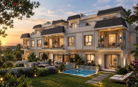 تاون فيلا (بنظام الSmart home) للبيع مع اقوى مطور في افضل موقع بجوار هايبر وان في زايد