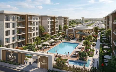 120 sqm apartment directly in front of Madinaty! Pay 230 thousand as a down payment (5%) and instal on 8 years and benefit from a free club subscription.