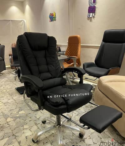 كرسى جلد متحرك مستورد من شركة KN office furniture