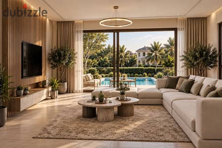 فرصه مميزه لاستثمار مضمون توين هاوس 275 م + جاردن 110 م باطول فتره سداد في كمبوند THE GEE