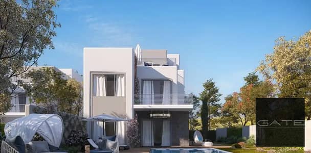 **An Exceptional Opportunity to Own a Standalone Villa in the First Row, Directly on the Sea and Lagoon in Season – Al Qamzi* featuring *full finished