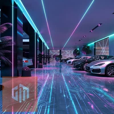 Prime Frontage Car Showroom 550 SQM for Rent 350 SQM Indoor and 200 SQM Outdoor North 90th Street Fifth Settlement New Cairo