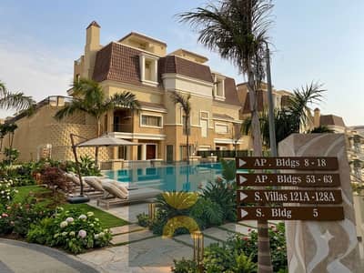 Villa for sale Sarai Mostakbal City 12-year installments next Privado Madinaty The Spine Towers mins Haptown Hassan Allam Aliva Mostakbal City