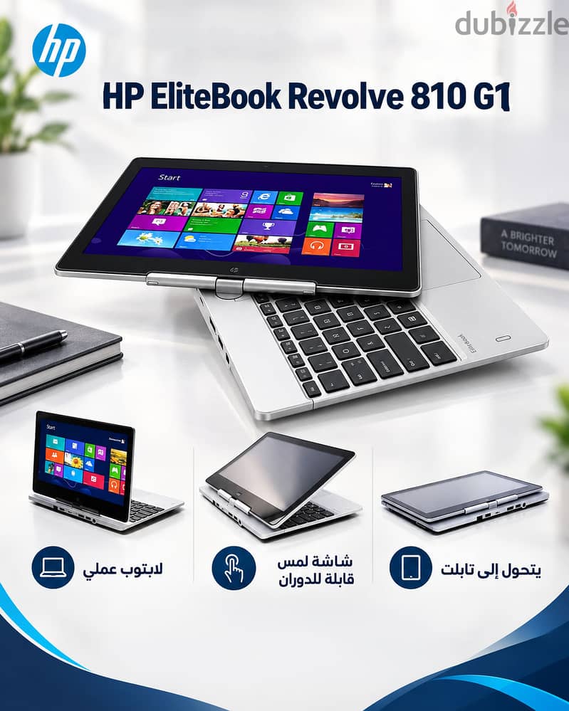 HP 810 Revolve G1 ( Laptop & Tablet Touch Screen ) 2