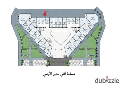 محل دوري ارضي 29م استلام فوري في Mid town Mall