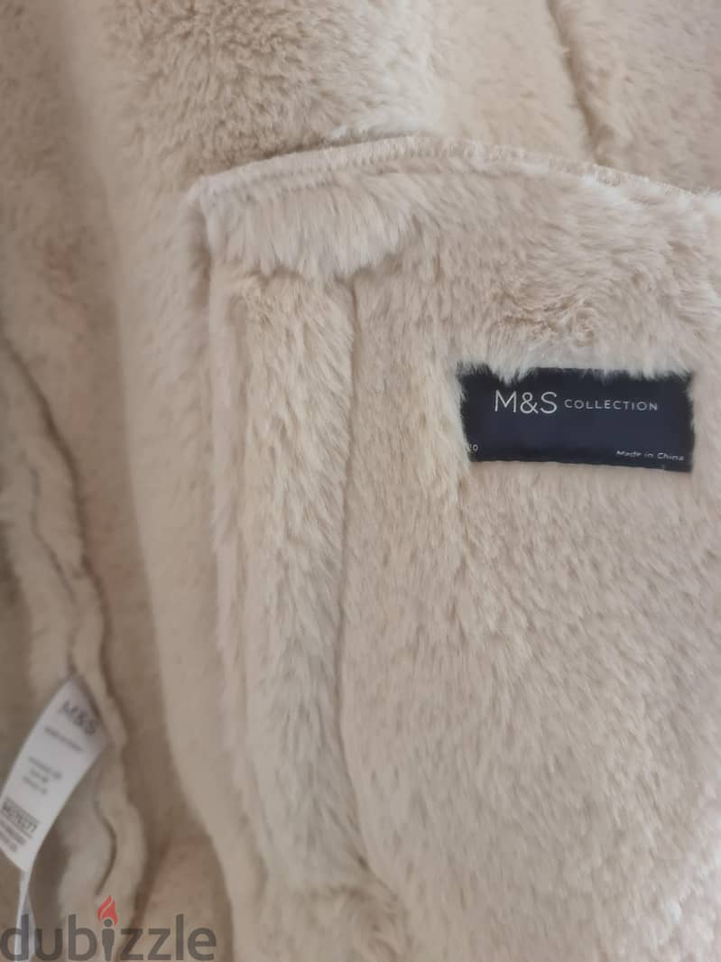 M&S oversize fur jacket 1