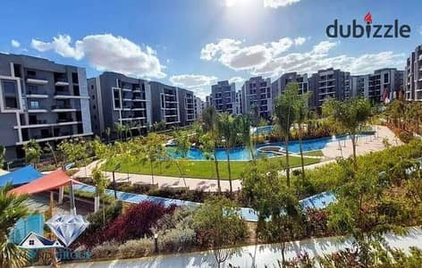 Ready-to-move-in fully finished apartment with a view of the Pyramids located in a prime spot in 6th of October City within the Sun Capital compound